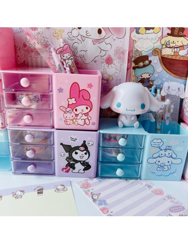 Organizador de Oficina Roffatide Anime Rosa 14x7x8cm