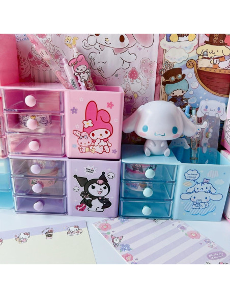 Organizador de Oficina Roffatide Anime Rosa 14x7x8cm