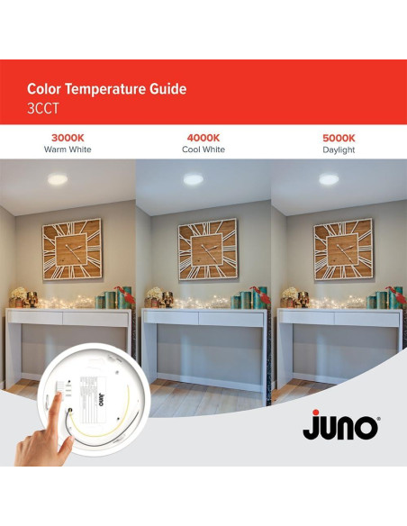 Luz de Techo LED Juno Slim Basics 10.16 cm Biselada 3000K-5000K