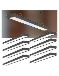 Lámpara LED Lightdot 4FT 50W 7000LM 8Pack Negro 3CCT