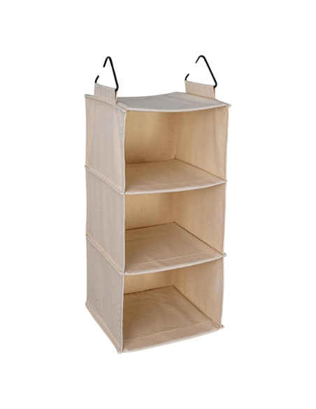 Organizador de Closet Colgante Household Essentials 3 Estantes Algodón
