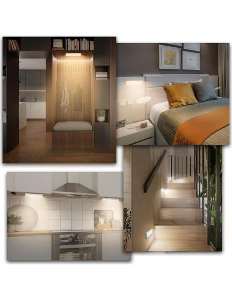 Luz LED recargable Lightbiz 5 Pcs con sensor y control remoto Luz LED recargable Lightbiz 5 Pcs con sensor y control remoto