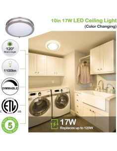 Luz de Techo LED Hykolity 25.4 cm 17W Regulable 1100lm 2