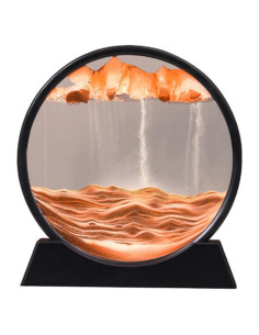 Arte de Arena OUKEYI 17,78 cm Redondo Amarillo Relax