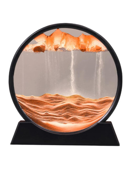 Arte de Arena OUKEYI 17,78 cm Redondo Amarillo Relax