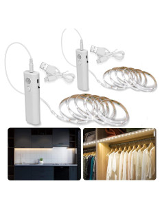 2 Pack Luces LED Recargables LUXJET con Sensor de Movimiento