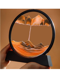 Arte de Arena OUKEYI 17,78 cm Redondo Amarillo Relax 2