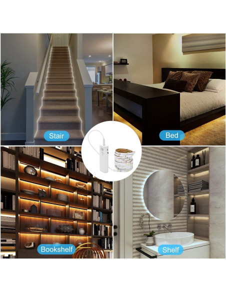 2 Pack Luces LED Recargables LUXJET con Sensor de Movimiento