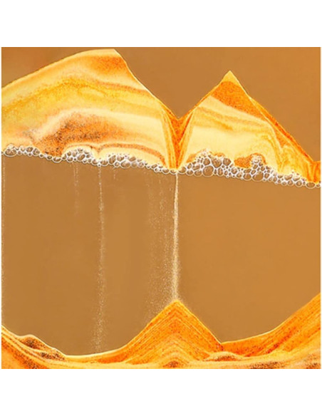 Arte de Arena OUKEYI 17,78 cm Redondo Amarillo Relax