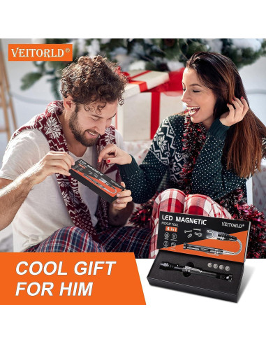 Linterna Magnética Telescópica Veitorld LED 360 para Hombre