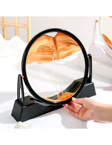 Arte de Arena OUKEYI 17,78 cm Redondo Amarillo Relax