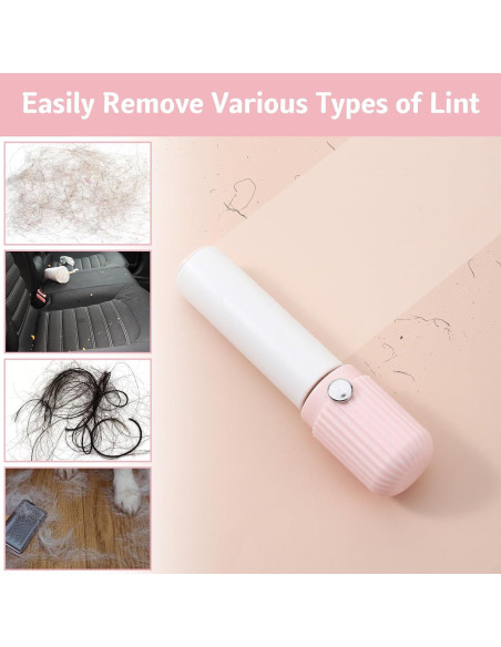 Mini Rodillo Quitapelusas Portátil Hpmjz 14x3.2 cm 1 Mango + 5 Recambios