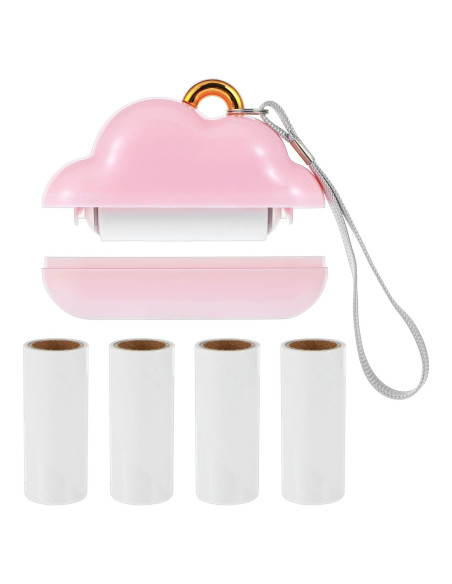 Mini Rodillo Quitapelusas Portátil Tyqour Rosa 150 Hojas