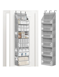 Organizador Colgante sobre Puerta STORAGE MANIAC Gris 6 Bolsillos