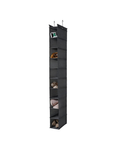 Organizador de Zapatos Colgante MAX Houser 10 Estantes Gris
