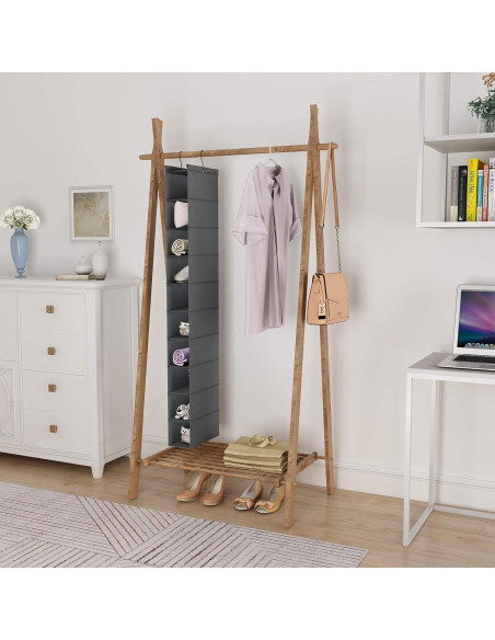 Organizador de Zapatos Colgante MAX Houser 10 Estantes Gris