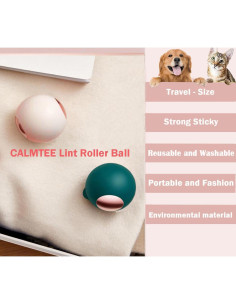 Rodillo de Pelusa Reutilizable CALMTEE Rosa 6.8cm 2