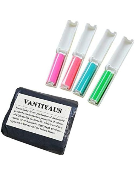 Rodillo Quitapelusas VANTIYAUS Reutilizable 4 Piezas Rodillo Quitapelusas VANTIYAUS Reutilizable 4 Piezas