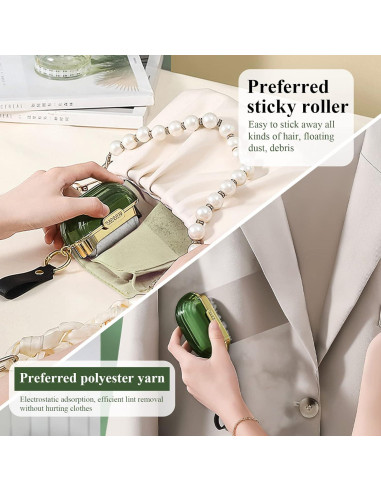 Rodillo Quitapelusas Doble Cara Modixun Reutilizable Verde