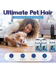 Rodillos Quitapelusas para Mascotas Caretta - 4 Rodillos 240 Hojas 2