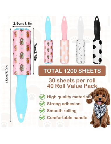 40 Mini Rodillos Quitapelusas DIVINA VITAE Viaje 15cm