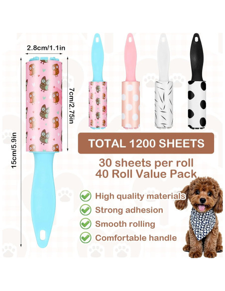 40 Mini Rodillos Quitapelusas DIVINA VITAE Viaje 15cm