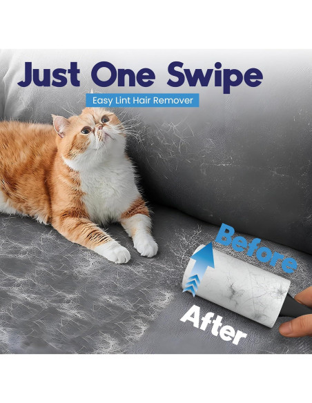 Rodillos Quitapelusas para Mascotas Caretta - 4 Rodillos 240 Hojas