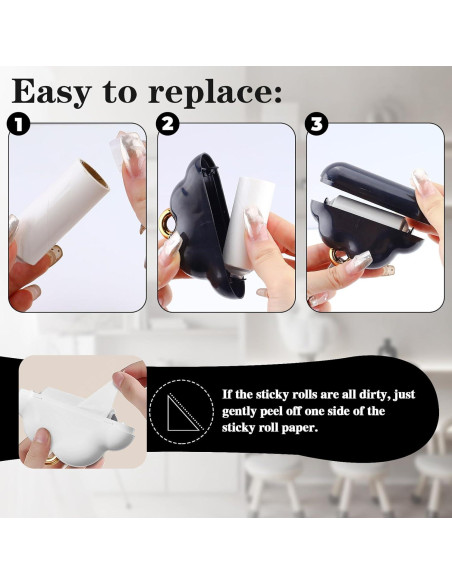 Paquete de 2 Rodillos Quitapelusas Quxddy Portátiles 9x6.5cm