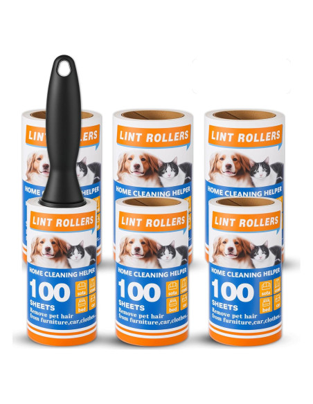 Juego de Rodillos Adhesivos HGdnefen 600 Hojas para Pelo de Mascota