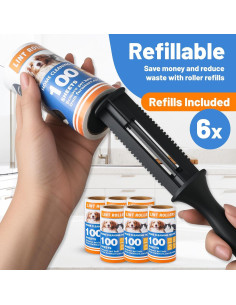 Juego de Rodillos Adhesivos HGdnefen 600 Hojas para Pelo de Mascota 2