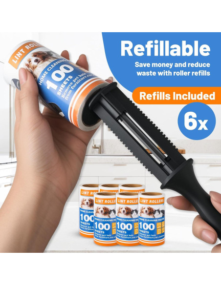 Juego de Rodillos Adhesivos HGdnefen 600 Hojas para Pelo de Mascota