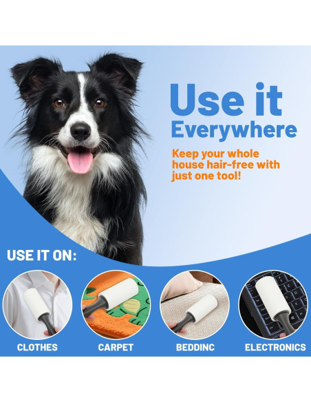 Juego de Rodillos Adhesivos HGdnefen 600 Hojas para Pelo de Mascota