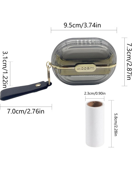 Rodillo de Pelusa Doble Cara ZHU YU CHUN Gris con 7 Rellenos