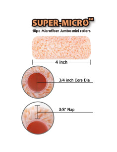 Fundas de Rodillo Jumbo Microfibra ROLLINGDOG 4" Paquete 10 2