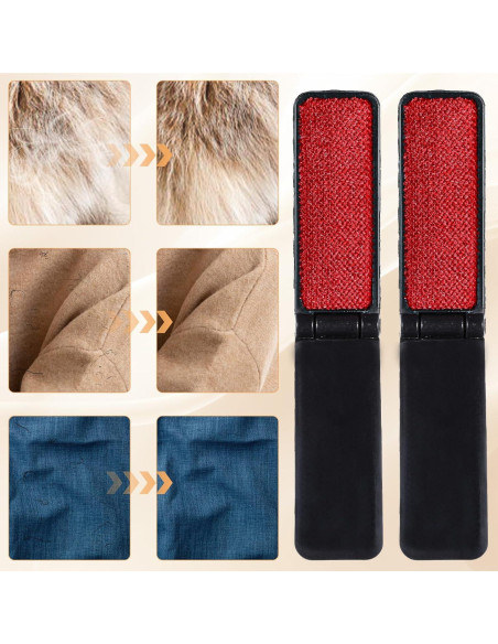 4 Cepillos Plegables para Pelusa Tyqour - Compactos y Reutilizables