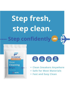 Toallitas de Limpieza de Zapatos FLYGIENE - Paquete de 10 2