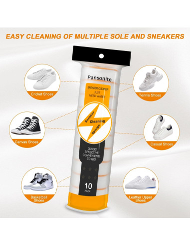 Limpiador de Suelas y Zapatillas Pansonite - Esponja Doble Cara (Paquete de 10)