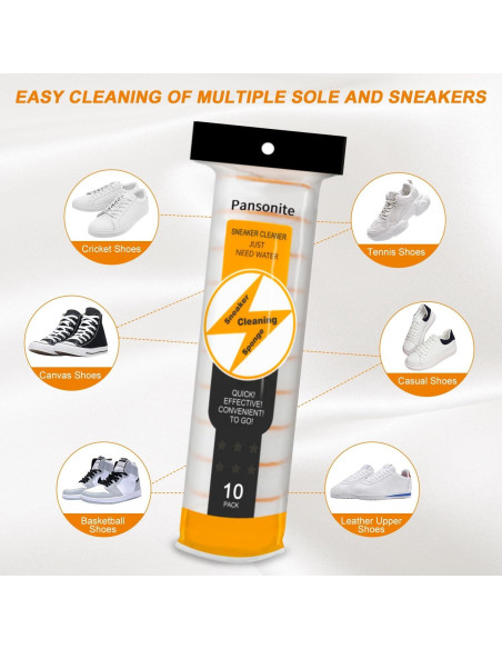 Limpiador de Suelas y Zapatillas Pansonite - Esponja Doble Cara (Paquete de 10)