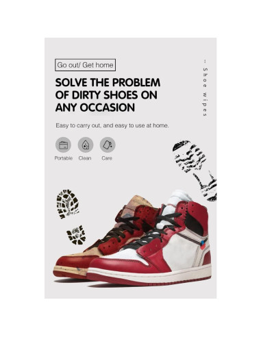 Toallitas Limpiadoras de Zapatos Doble Textura 100% Cuero