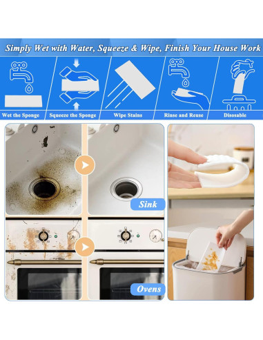 Hojas de Borrador Mágico YeahWhee 52 Pcs Esponja Melamina