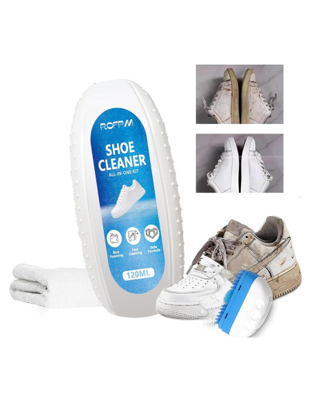 Limpiador de Zapatos ROFPM 3-en-1 Espuma 120ml - Sin Agua