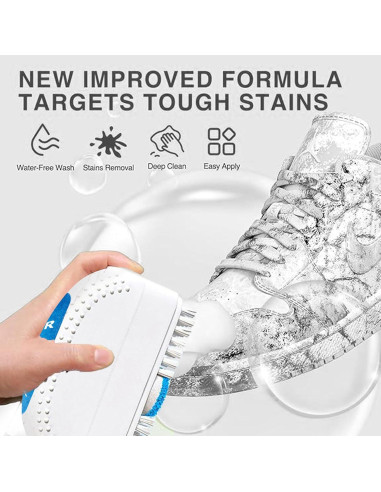 Limpiador de Zapatos ROFPM 3-en-1 Espuma 120ml - Sin Agua