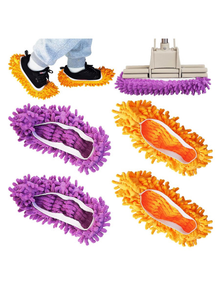 Cubiertas de Zapatos Duster BAIDOON 4 Pcs Reutilizables Microfibra