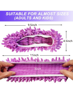 Cubiertas de Zapatos Duster BAIDOON 4 Pcs Reutilizables Microfibra 2