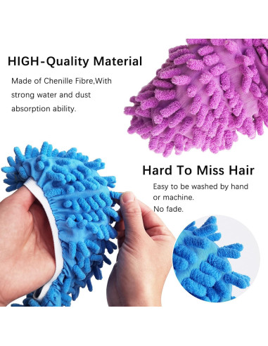 Cubiertas de Zapatos Duster BAIDOON 4 Pcs Reutilizables Microfibra