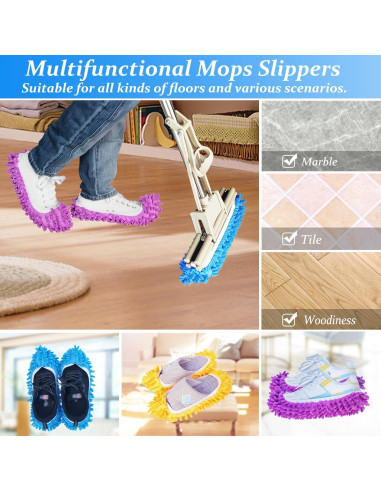 Cubiertas de Zapatos Duster BAIDOON 4 Pcs Reutilizables Microfibra