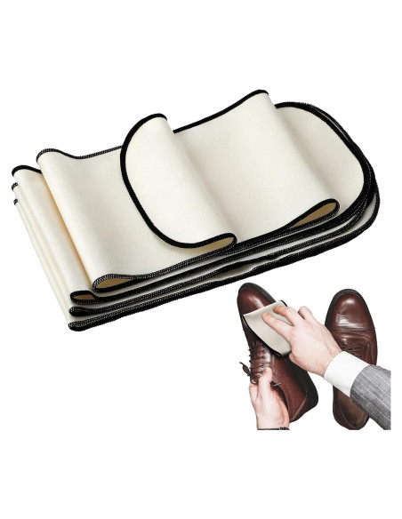 Paño para Pulir Zapatos Faccito 4 Piezas 50x12 cm Suede