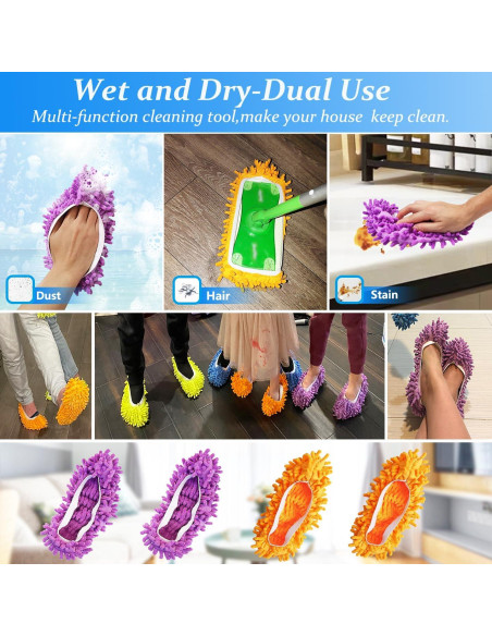 Cubiertas de Zapatos Duster BAIDOON 4 Pcs Reutilizables Microfibra