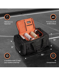 Bolsa Duffle Fitdom para Zapatillas 45L Aprobada por TSA 2