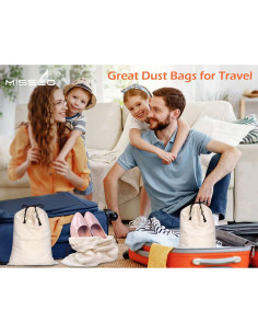 MISSLO Set de 3 Bolsas de Almacenamiento Algodón S 42x32cm 2